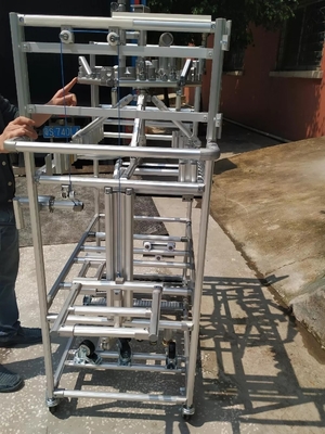 Metal pipe joint connector balance aluminum alloy table frame structure AL-6C