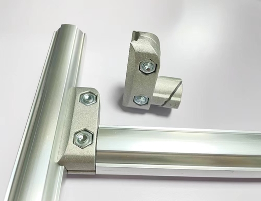 Silvery Aluminum Tube Connector Supporting Fixed ADC12 Flexible Elbow Joint
