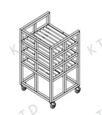 Heavy Duty Industrial Transport Trolley Cart Sturdy Steel Frame Flatbed Platform Designed for Warehouse Material Handling