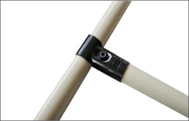 T-Joint Black Metal Clamp / Rust Protection Connector for ABS Coated Pipe