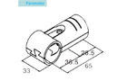 T-Joint Black Metal Clamp / Rust Protection Connector for ABS Coated Pipe