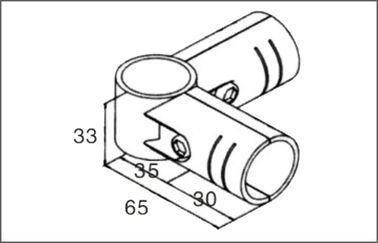 High Glossy Reused Metal Pipe Connectors / Metal Pipe Fittings For Pipe Racking
