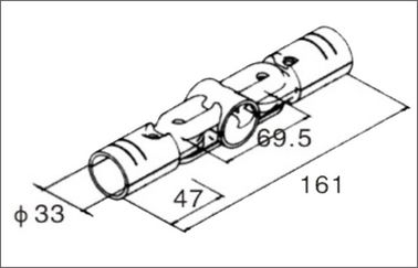 Double Adjustable Metal Pipe Connectors 28mm Pipe Fittings For Coated Pipe