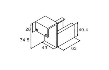 Pipe Rack System Metal Joint For Roller Track / Coated Pipe Into Gravity Flow Racks