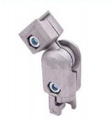 Anodized Silver Inline Aluminum Tube Fitting AL-10 360 Degree Rotating