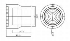 RoHS Aluminum Pipe Fitting 4000mm/Bar Rubber End Cap For OD 28mm