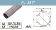 6063-T5 Grubość rury ze stopu aluminium 1,7 mm Srebrno-biały 4 m/pręt AL-2817