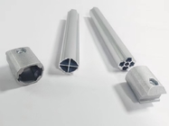 Płaskie srebrzyste aluminiowe rury konstrukcyjne 6063-T5 Odlewanie do stołu warsztatowego / wózka
