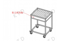 Square Tube SUS 304 201 KUTED Transport Trolley , PP Transfer Trolley 700Lx600Wx900H mm