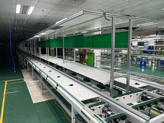 Linia przenośnikowa łańcuchowa o podwójnej prędkości, linia produkcyjna automatycznego montażu dla warsztatów